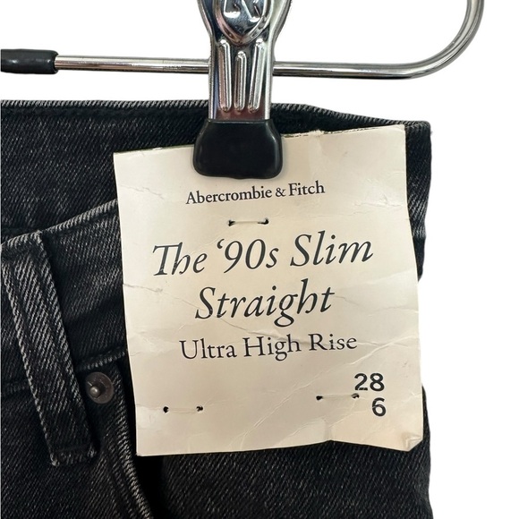 Abercrombie & Fitch Women Jeans, The 90s Slim Straight Ultra High Rise Jeans, 28 - Picture 6 of 10